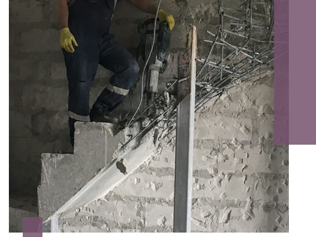 Демонтаж металлических и бетонных лестниц в Подольске