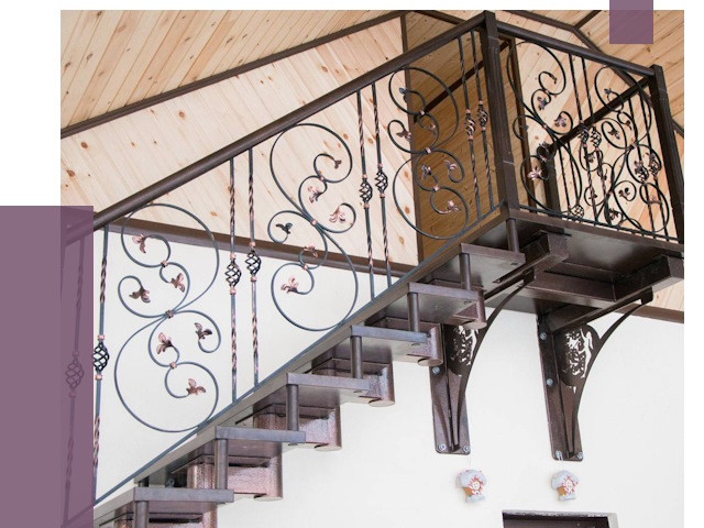 Кованые лестницы в Подольске от 81260 руб. под ключ