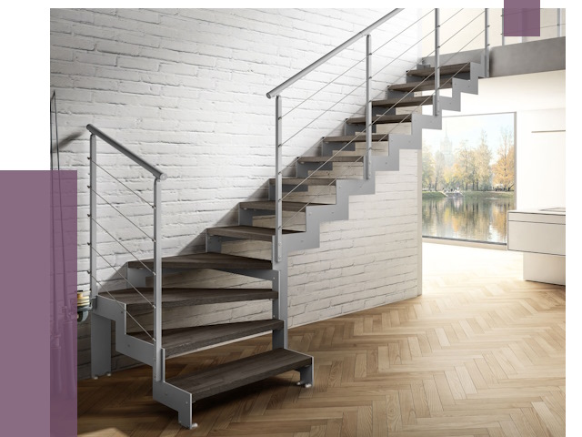 Г-образные лестницы под ключ в Подольске от 37765 руб. | ПРОЛЁТ-Пдл