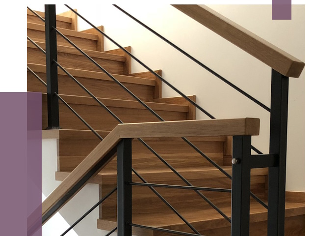 Обшивка металлической лестницы деревом в Подольске от 4428 руб.