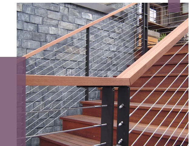 Тросовые перила под ключ в Подольске от 7918 руб. 