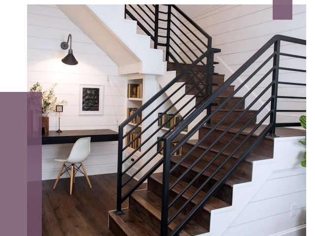 Перила для лестницы в доме в Подольске от 7553 руб. — ПРОЛЁТ-Пдл