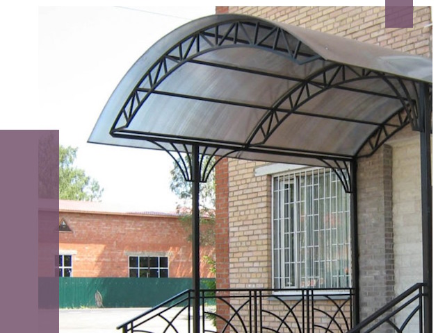 Металлические навесы и козырьки в Подольске от 13023 руб.