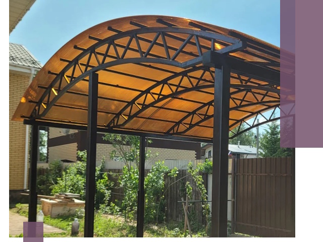 Изготовление навесов под ключ в Подольске из качественных материалов