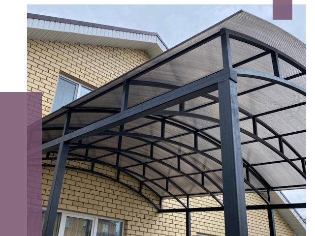 Монтаж козырьков в Подольске от 11720 руб. | ПРОЛЁТ-Пдл