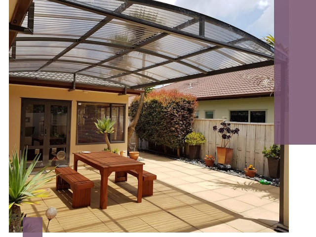 Навесы во двор под ключ в Подольске — изготовление и монтаж