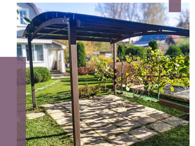 Навесы для дачи в Подольске от 12970 руб. под ключ — ПРОЛЁТ-Пдл