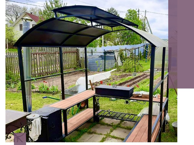 Навесы для барбекю в Подольске: изготовление, монтаж и демонтаж