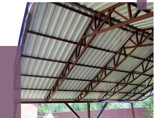 Навесы из профнастила в Подольске от 7501 руб. | ПРОЛЁТ-Пдл