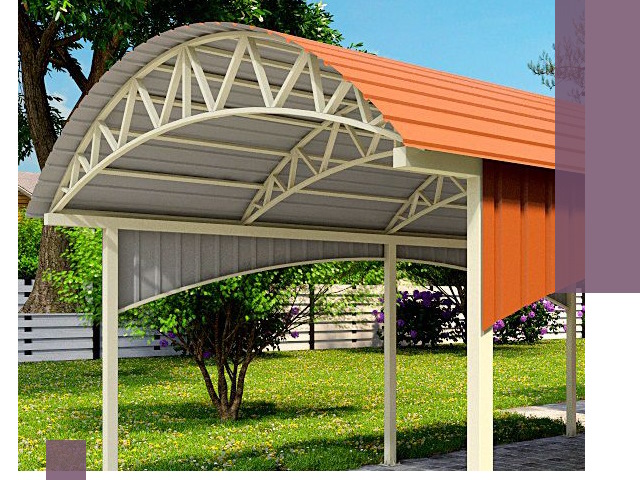 Навесы из профнастила под ключ в Подольске — установка и монтаж