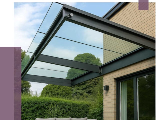 Стеклянные навесы и козырьки в Подольске от 12502 руб.