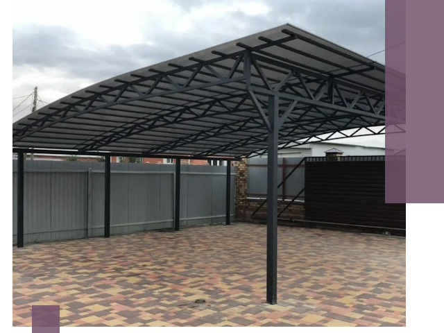 Металлические навесы под ключ в Подольске — изготовление и монтаж