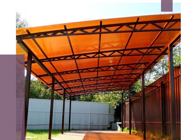 Односкатные навесы под ключ в Подольске от 13387 руб. 