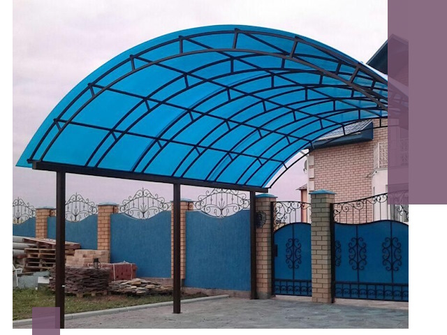 Арочные навесы под ключ в Подольске — изготовление и монтаж