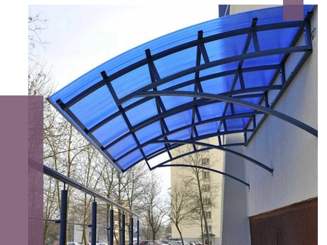 Козырьки из поликарбоната в Подольске от 4376 руб. под ключ | ПРОЛЁТ-Пдл