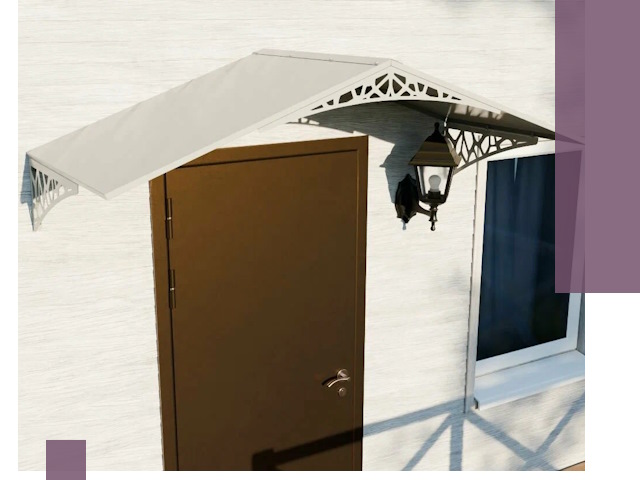 Металлические козырьки на входы и террасы в Подольске