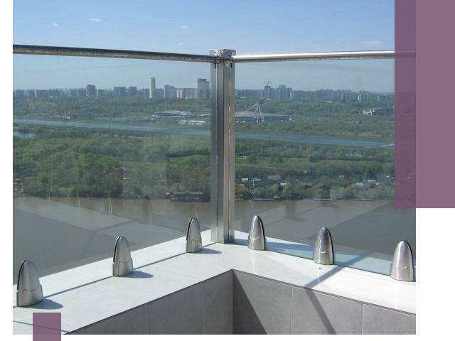 Стеклянные парапеты премиум класса в Подольске для домов и бизнесов