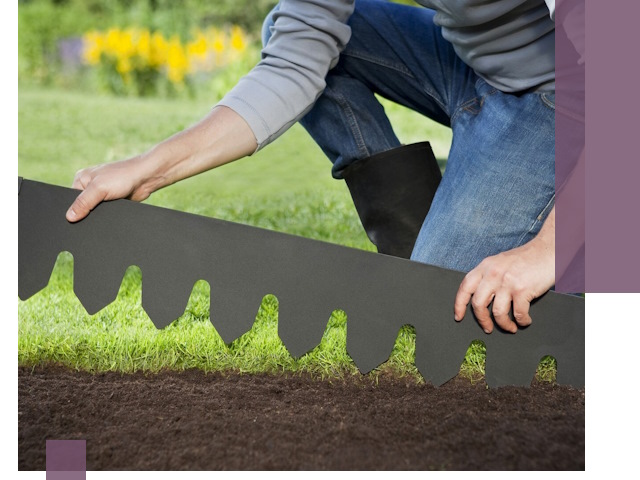 Металлические бордюры для газона в Подольске — изготовление и монтаж